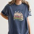 Barely Tolerable Book Lover Floral Quote Pride And Prejudice Women's Comfort Colors T-Shirt Moss Barely Tolerable Book Lover Floral Quote Pride And Prejudice Women's Comfort Colors T-Shirt Moss