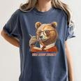 Bear Reading Book Glasses Library Zoo Teacher School Animal Women's Comfort Colors T-Shirt Moss Bear Reading Book Glasses Library Zoo Teacher School Animal Women's Comfort Colors T-Shirt Moss