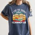 I Like Big Books Librarian Reading Teacher Book Lover Women's Comfort Colors T-Shirt Moss