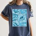 Blue Comic Book Blue Graphic Women's Comfort Colors T-Shirt Moss