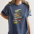Book Abstract Art Drawing Painting Graphic Book Women's Comfort Colors T-Shirt Moss
