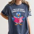 This Is My Book Character Costume Cute Pigeon Kids Reading Women's Comfort Colors T-Shirt Moss