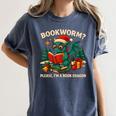 Book Dragon Christmas Reading For Fantasy Lovers Women's Comfort Colors T-Shirt Moss Book Dragon Christmas Reading For Fantasy Lovers Women's Comfort Colors T-Shirt Moss