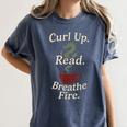 Book Dragon Fantasy Reader Cozy Reading Book Lover Dragon Women's Comfort Colors T-Shirt Moss Book Dragon Fantasy Reader Cozy Reading Book Lover Dragon Women's Comfort Colors T-Shirt Moss