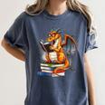 Book Dragon Reading Book Lover Women's Comfort Colors T-Shirt Moss