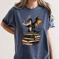 Book Dragon Women's Comfort Colors T-Shirt Moss