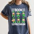 Book Leprechaun St Patrick's Day Library Librarian Reading Women's Comfort Colors T-Shirt Moss Book Leprechaun St Patrick's Day Library Librarian Reading Women's Comfort Colors T-Shirt Moss