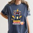 Book Lover Cute Baby Dragon Reading Women's Comfort Colors T-Shirt Moss