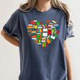 Book Lover Librarian Books Heart Valentine Women's Comfort Colors T-Shirt Moss