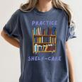 Book Lover Pun Practice Shelf-Care Women's Comfort Colors T-Shirt Moss Book Lover Pun Practice Shelf-Care Women's Comfort Colors T-Shirt Moss