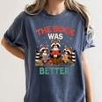 Book Lover Racoon Reading Bookish The Book Was Better Women's Comfort Colors T-Shirt Moss Book Lover Racoon Reading Bookish The Book Was Better Women's Comfort Colors T-Shirt Moss