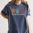Book Lover Reader Coffee Dog Book My Needs Are Simple For Men Women Women's Comfort Colors T-Shirt Moss