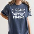 Book Lover Reading Bookish Floral I Read Past My Bedtime Women's Comfort Colors T-Shirt Moss
