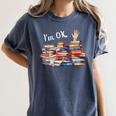 Book Lover For Women Readers Teacher Librarian Women's Comfort Colors T-Shirt Moss