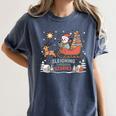Book Lovers Winter Sleighing Through Stories Tee Premium Tri-Blend Women's Comfort Colors T-Shirt Moss