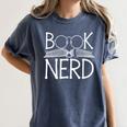 Book Nerd Retro Style Readers Librarians Authors Bookworms Women's Comfort Colors T-Shirt Moss Book Nerd Retro Style Readers Librarians Authors Bookworms Women's Comfort Colors T-Shirt Moss