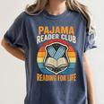 Book And Pajamas Reading Bedtime Women's Comfort Colors T-Shirt Moss Book And Pajamas Reading Bedtime Women's Comfort Colors T-Shirt Moss