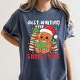 Book Reading Just Waiting For Christmas Gingerbread Women's Comfort Colors T-Shirt Moss Book Reading Just Waiting For Christmas Gingerbread Women's Comfort Colors T-Shirt Moss