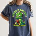 Book A Saurus Bookasaurus Dinosaur Book Girls Boys Toddler Women's Comfort Colors T-Shirt Moss Book A Saurus Bookasaurus Dinosaur Book Girls Boys Toddler Women's Comfort Colors T-Shirt Moss