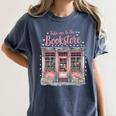 Take Me To The Book Store Librarians Valentine's Day Premium Women's Comfort Colors T-Shirt Moss