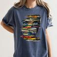 Book Women Graphic Art Colorful Eyes Women's Comfort Colors T-Shirt Moss
