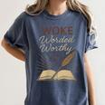 And Booked Afro Literary Pride Book Club Culture Women's Comfort Colors T-Shirt Moss