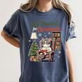 All Booked For Christmas Cute Bookish Cat Lover Women's Comfort Colors T-Shirt Moss All Booked For Christmas Cute Bookish Cat Lover Women's Comfort Colors T-Shirt Moss