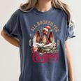 All Booked For Christmas Dragon Women's Comfort Colors T-Shirt Moss