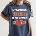 My Weekend Is All Booked Cute Book Reader Teacher Women's Comfort Colors T-Shirt Moss