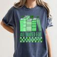 All Booked For St Patrick's Day Book Lover Lucky Shamrock Women's Comfort Colors T-Shirt Moss