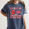 All Booked For Valentine Book Librarian Teacher Women Kids Women's Comfort Colors T-Shirt Moss