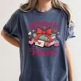 All Booked For Valentines Book Lover Teachers Women's Comfort Colors T-Shirt Moss