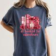 All Booked For Valentines Coquette Bow Book Lover Bookworm Women's Comfort Colors T-Shirt Moss