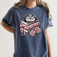 All Booked For Valentine's Coquette Bow Books Teacher Girly Women's Comfort Colors T-Shirt Moss All Booked For Valentine's Coquette Bow Books Teacher Girly Women's Comfort Colors T-Shirt Moss