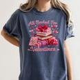 All Booked Valentine's Girly Teacher Coquette Love Women's Comfort Colors T-Shirt Moss