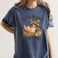 Bookish Feral Moms Book Club Raccoon Mother's Day Bookworm Women's Comfort Colors T-Shirt Moss