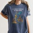 Bookish Quote In a World Of Bookworms Be a Book Dragon Women's Comfort Colors T-Shirt Moss