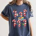 Bookmas Christmas Books Shirt Candy Cane Bookworm Women's Comfort Colors T-Shirt Moss Bookmas Christmas Books Shirt Candy Cane Bookworm Women's Comfort Colors T-Shirt Moss