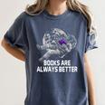 Books Are Always Better Positive Quotes Bookworm Positivity Premium Tri-Blend Women's Comfort Colors T-Shirt Moss