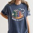 Books And Coffee Book Lover Bookish Green Book Theme Reading Women's Comfort Colors T-Shirt Moss Books And Coffee Book Lover Bookish Green Book Theme Reading Women's Comfort Colors T-Shirt Moss