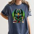 Books Dragon Reading Book Women's Comfort Colors T-Shirt Moss Books Dragon Reading Book Women's Comfort Colors T-Shirt Moss