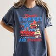Books Fireworks And Freedom 4th Of July Book Lover Women's Comfort Colors T-Shirt Moss