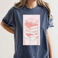 Books Flowers Art Flower Stack Pastel Feminine Women's Comfort Colors T-Shirt Moss Books Flowers Art Flower Stack Pastel Feminine Women's Comfort Colors T-Shirt Moss