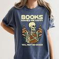 Books Make Me Happy Skeleton Read Reading Librarian Book Women's Comfort Colors T-Shirt Moss Books Make Me Happy Skeleton Read Reading Librarian Book Women's Comfort Colors T-Shirt Moss