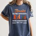 Books Helping Introverts Avoid Conversation Book Reading Women's Comfort Colors T-Shirt Moss Books Helping Introverts Avoid Conversation Book Reading Women's Comfort Colors T-Shirt Moss