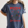 Books Are My LoveLanguage Cupid Valentines Women's Comfort Colors T-Shirt Moss