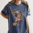Books Lover Women Art Colorful Drawing Graphic Books Women's Comfort Colors T-Shirt Moss Books Lover Women Art Colorful Drawing Graphic Books Women's Comfort Colors T-Shirt Moss