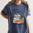 Books Original Handheld Device Reader Literacy Book Lover Women's Comfort Colors T-Shirt Moss