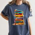 Books Painting Colorful Art Abstract Graphic Books Women's Comfort Colors T-Shirt Moss
