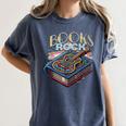 Books Rock Rock'n Roll Science Of Reading Teachers Guitar Women's Comfort Colors T-Shirt Moss Books Rock Rock'n Roll Science Of Reading Teachers Guitar Women's Comfort Colors T-Shirt Moss